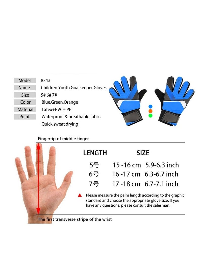 بست أفضل قفازات حارس مرمى كرة القدم للأطفال المصنوعة من اللاتكس والمضادة للتصادم - Image 5