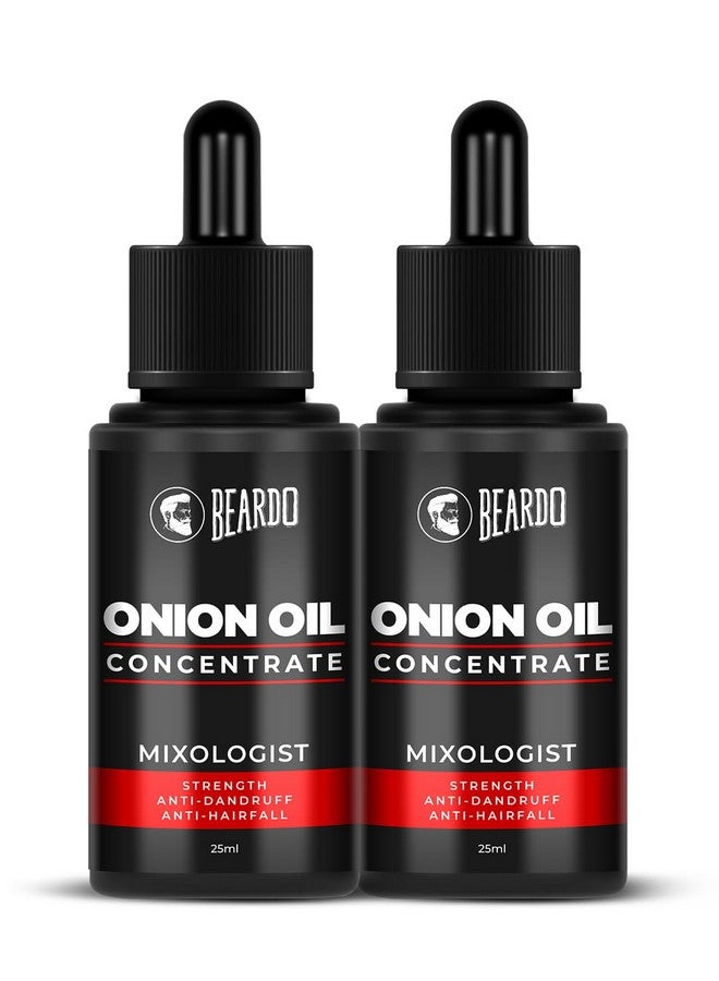 BEARDO Onion Oil Concentrate, 25 Ml (Pack Of 2)|Onion Hair Oil For Hair Growth|Red Onion Hair Oil|Natural|Non-Sticky|Controls Hairfall, 160 Grams - Image 1