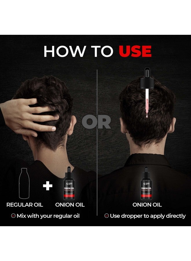 BEARDO Onion Oil Concentrate, 25 Ml (Pack Of 2)|Onion Hair Oil For Hair Growth|Red Onion Hair Oil|Natural|Non-Sticky|Controls Hairfall, 160 Grams - Image 4