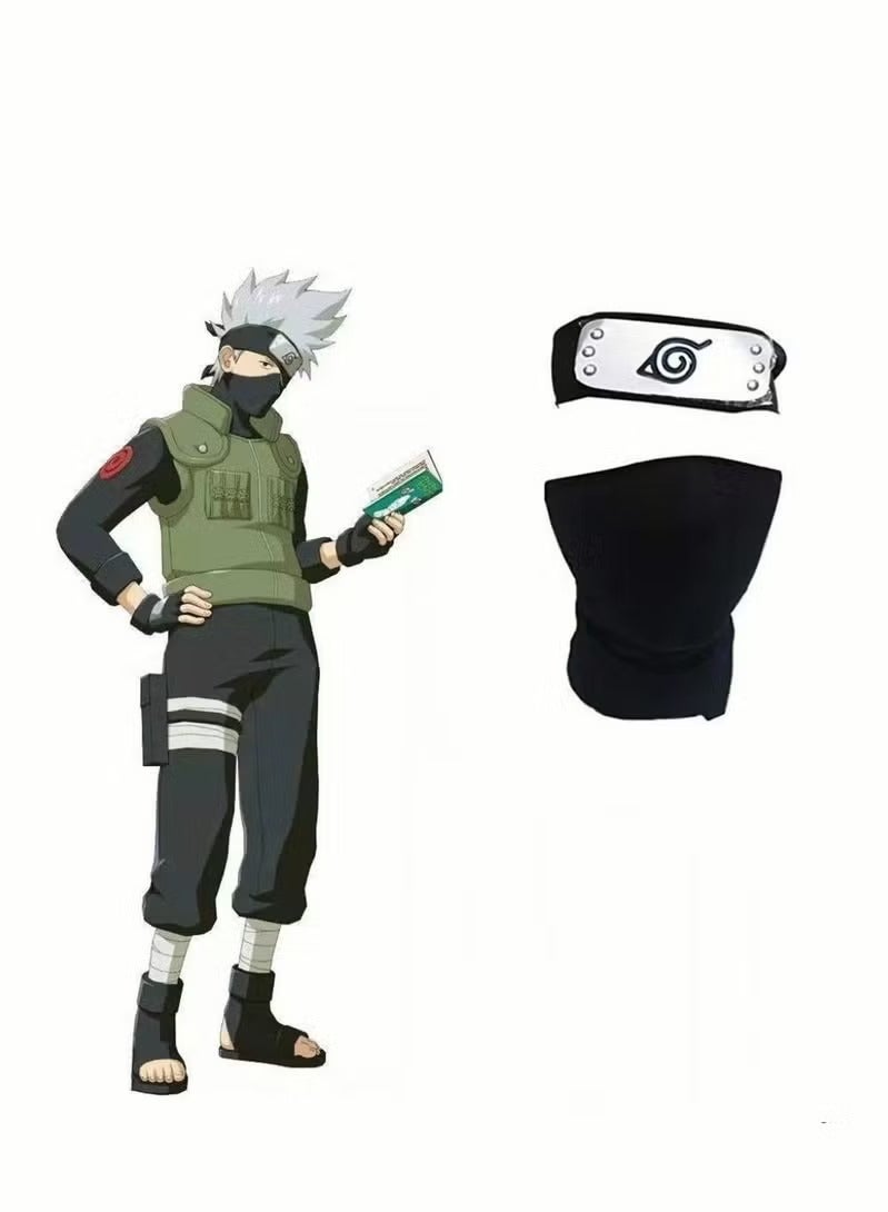 Naruto Kakashi Character Modeling Dress Up with Headband and Mask  - Image 5
