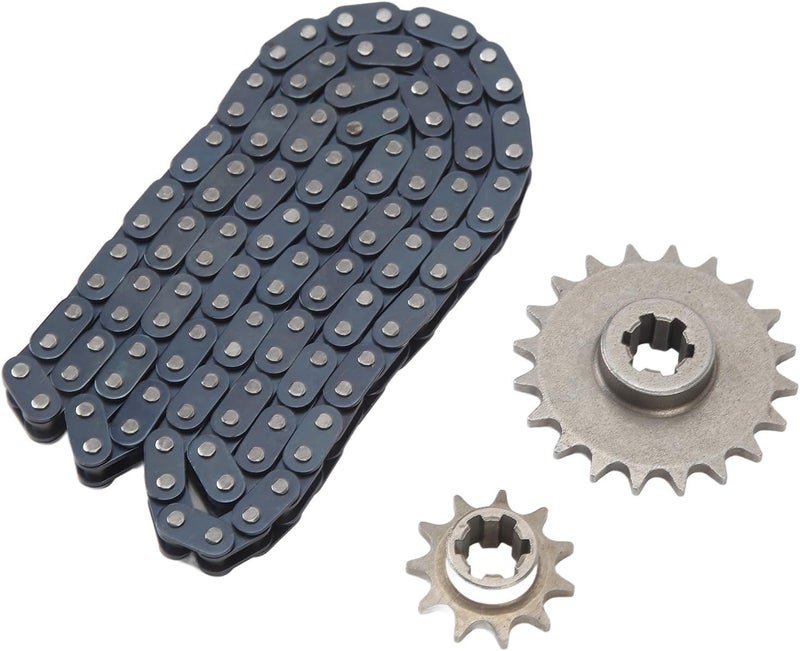 T8F 20T 11T Sprocket and 116 Links Drive Chain Kit, Steel Material for Smooth Power Transfer, with Connecting Master Link for Go Karts Mini Motorcycles ATVs Off Road Scooters - Image 2