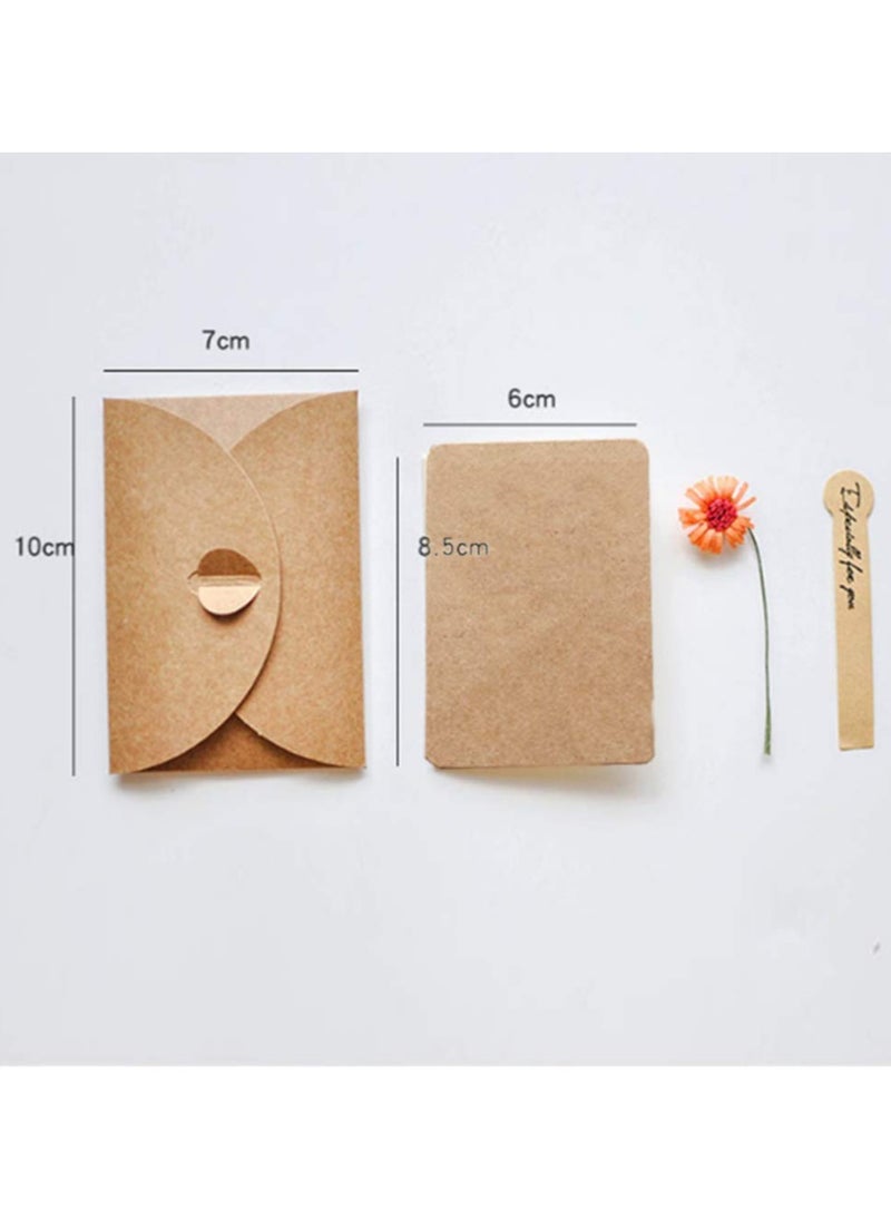 phomemo 4 Pack Flower Pattern Thank You Card Handmade Invitation Greeting Card Wish Card for Wedding Birthday Festival  - Image 2