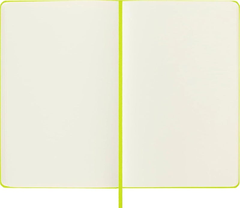 Moleskine Plain Notebook with Hard Cover, Large - Lemon Green - Image 5
