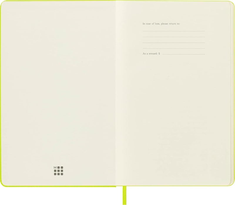 Moleskine Plain Notebook with Hard Cover, Large - Lemon Green - Image 4