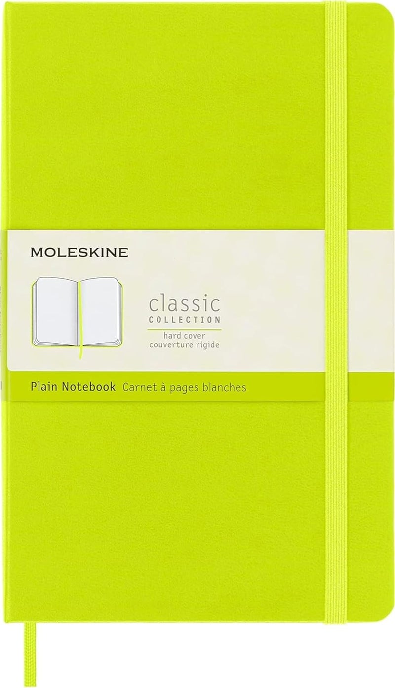 Moleskine Plain Notebook with Hard Cover, Large - Lemon Green - Image 1