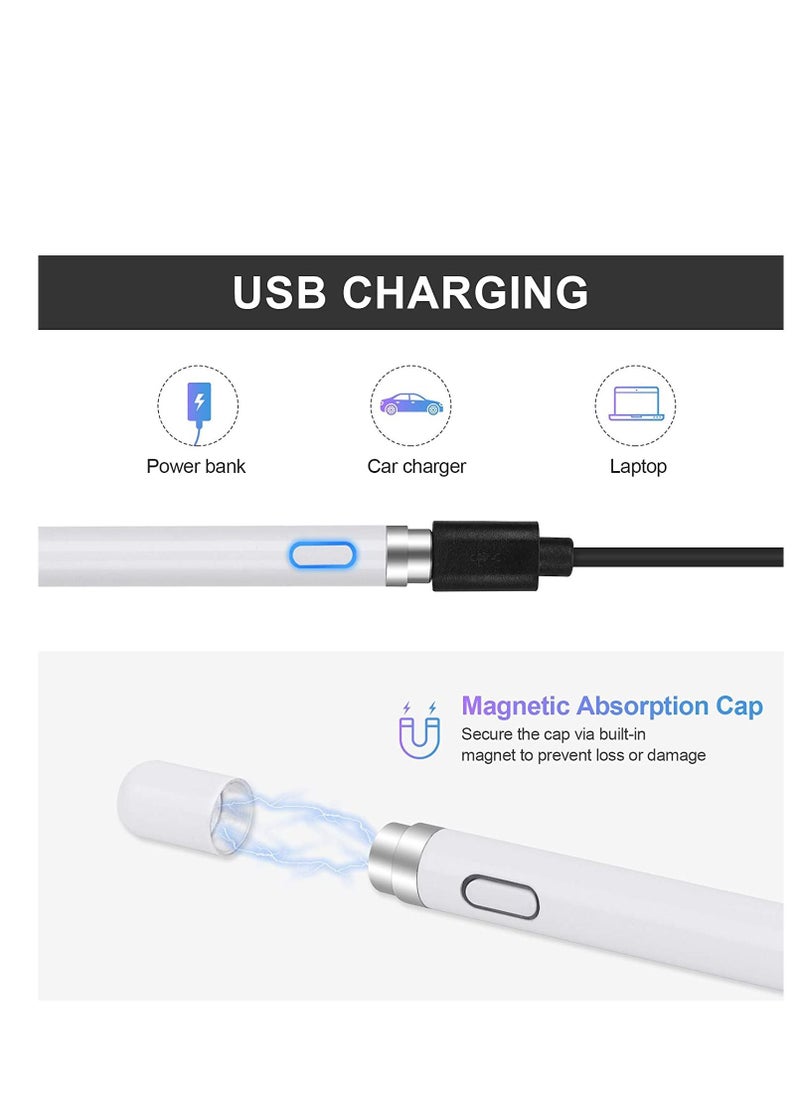 Facehub47 - Rechargeable Active Stylus Touch Pen,High Precision and Sensitivity Capacitive Stylus Compatible with iOS,Android,iPad,Samsung,Tablet Touchscreen Device(No bluetooth function) - Image 1