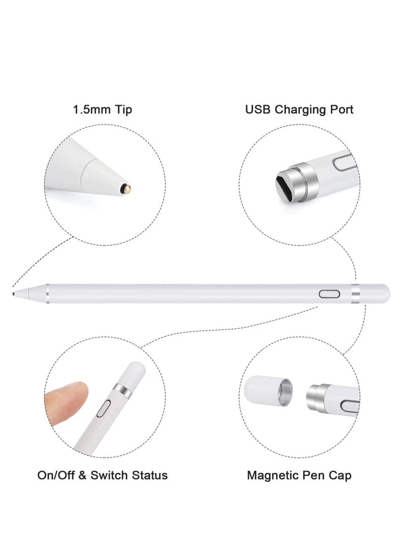 Facehub47 - Rechargeable Active Stylus Touch Pen,High Precision and Sensitivity Capacitive Stylus Compatible with iOS,Android,iPad,Samsung,Tablet Touchscreen Device(No bluetooth function) - Image 1
