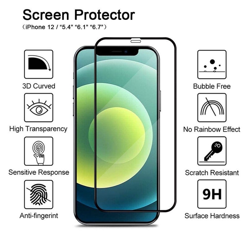 Mobilebies Premium Tempered Glass Screen Protector Guard For iPhone 12 Mini (5.42 Inch, Pack of 1) | Edge to Edge Coverage With Easy to installation kit - Image 3