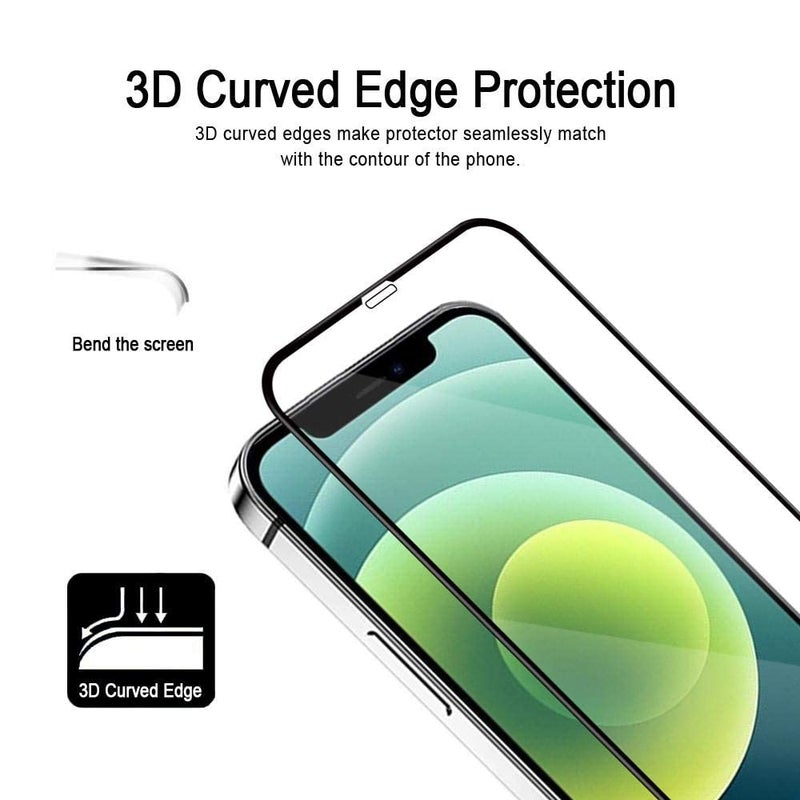 Mobilebies Premium Tempered Glass Screen Protector Guard For iPhone 12 Mini (5.42 Inch, Pack of 1) | Edge to Edge Coverage With Easy to installation kit - Image 2