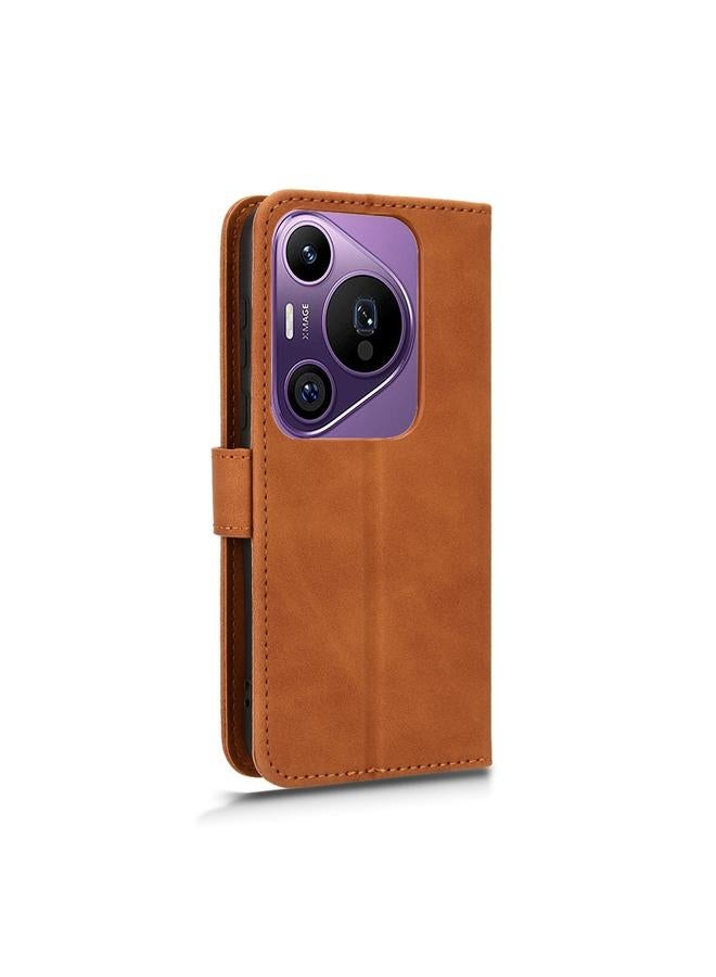 Zaboon Case For Huawei Pura 70 Pro Skin Feel Magnetic Flip Leather Phone Case - Image 3