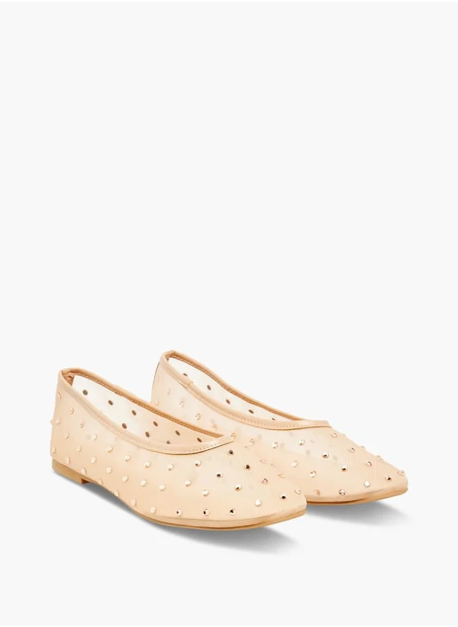 سيليست Women's Studded Slip-On Ballerina Shoes Ramadan Collection