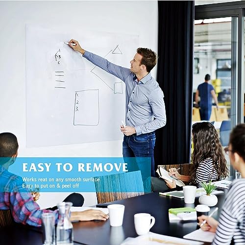 Praha ®Praha Waterproof Chalkboard Removable Wall Sticker for Home Office School College Kitchen Kids Room 5 Chalks Included (Size :- 45 x 200 cm.) (White Board) - Image 3