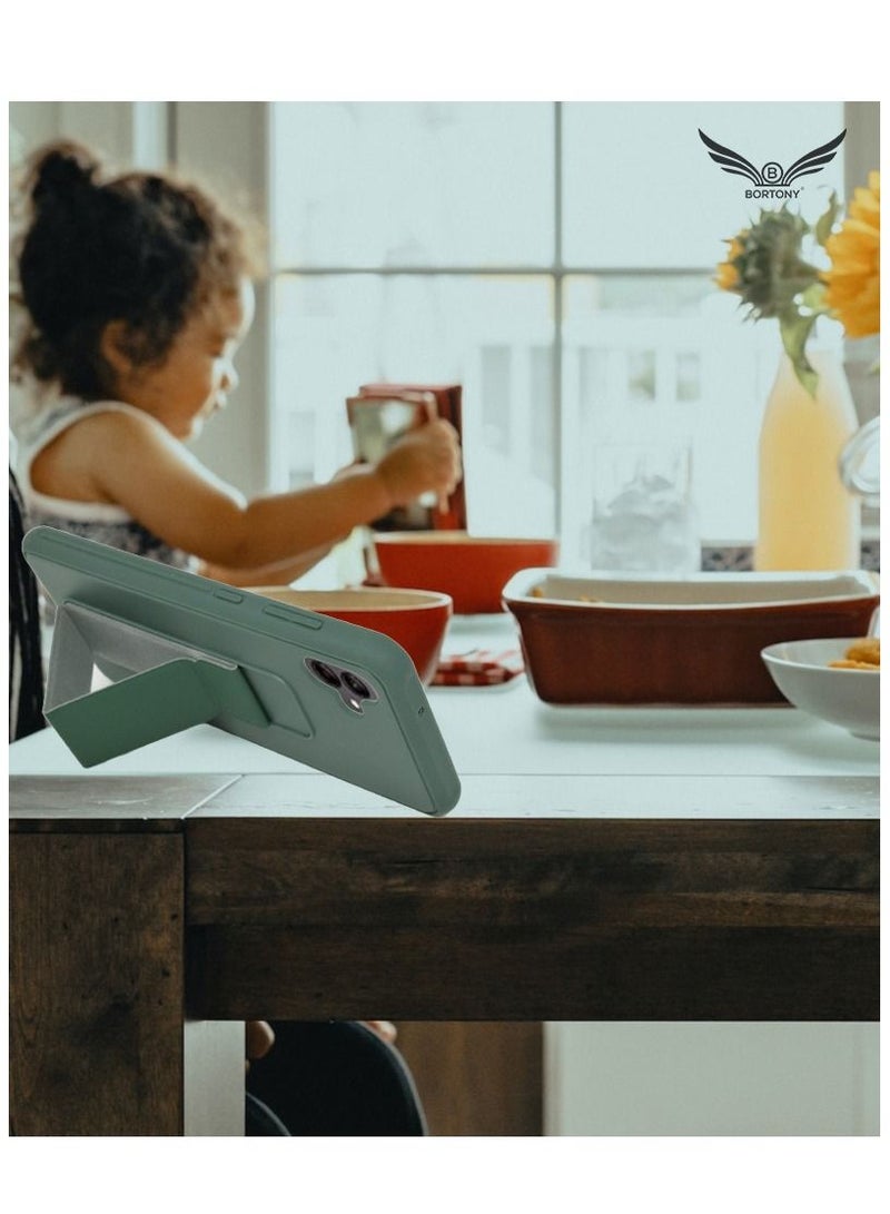 BORTONY Samsung Galaxy A04 Case Phone Stand Magnetic Car Mount Folding Kickstand and Finger Grip Protective Cover for Samsung A04 - Image 3