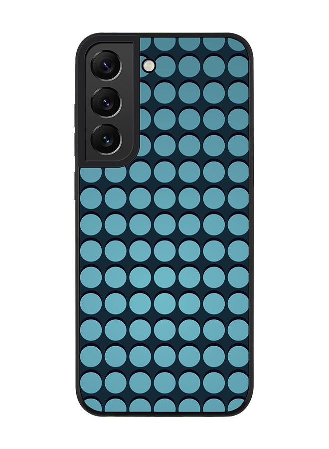 Stylizedd Rugged Black edge case for Samsung Galaxy S21 5G Slim fit Soft Case Flexible Rubber Edges Anti Drop TPU Gel Thin Cover - Blue Dots - Image 1