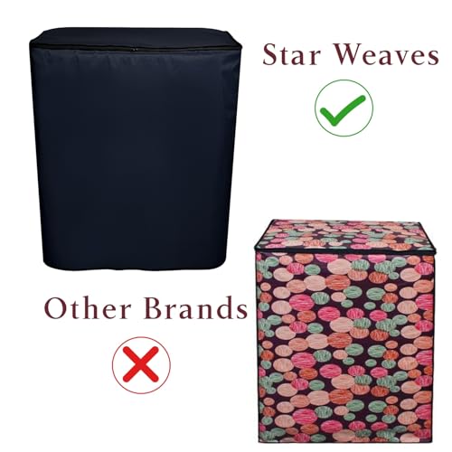 Star Weaves Polyester Washing Machine Cover Compatible for LG 6 KG Semi-Automatic Top Loading P6001RG, Blue - Image 5