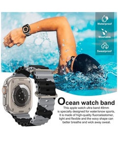 Rabos New Silicone Band Compatible with Apple Watch Ultra Ocean 42/44/45/49mm  Strap for iWatch Series Ultra 8 7 6 5 SE  - Image 4