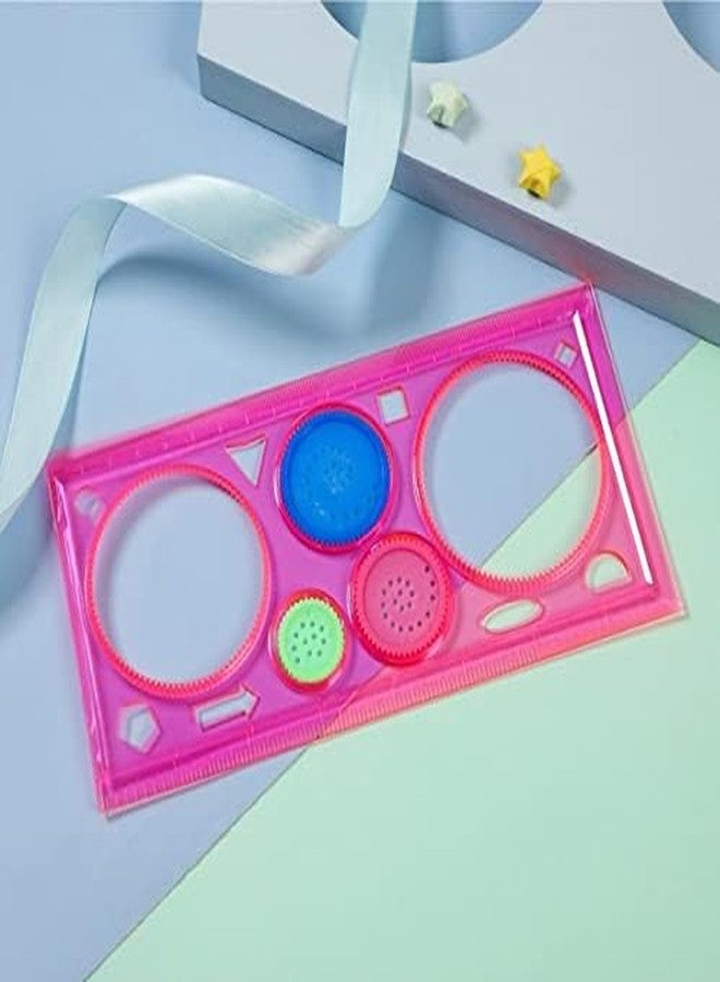 D Care World مجموعة أدوات الرسم والتصميم الإبداعي من دي كير وورلد، تتضمن مسطرة هندسية وجهاز رسم حلزوني، وأدوات فنية وحرفية، وقرطاسية مدرسية، وهدية تذكارية للأطفال والطلاب (متنوعة) - عبوة من 3 قطع - Image 3