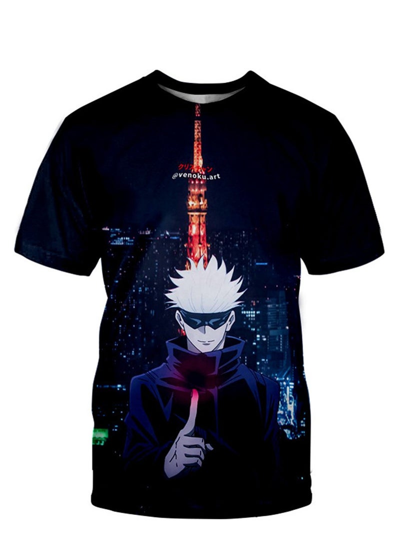 Anime cartoon Jujutsu Kaisen 3D digital printing personalized breathable T-shirt - Image 1