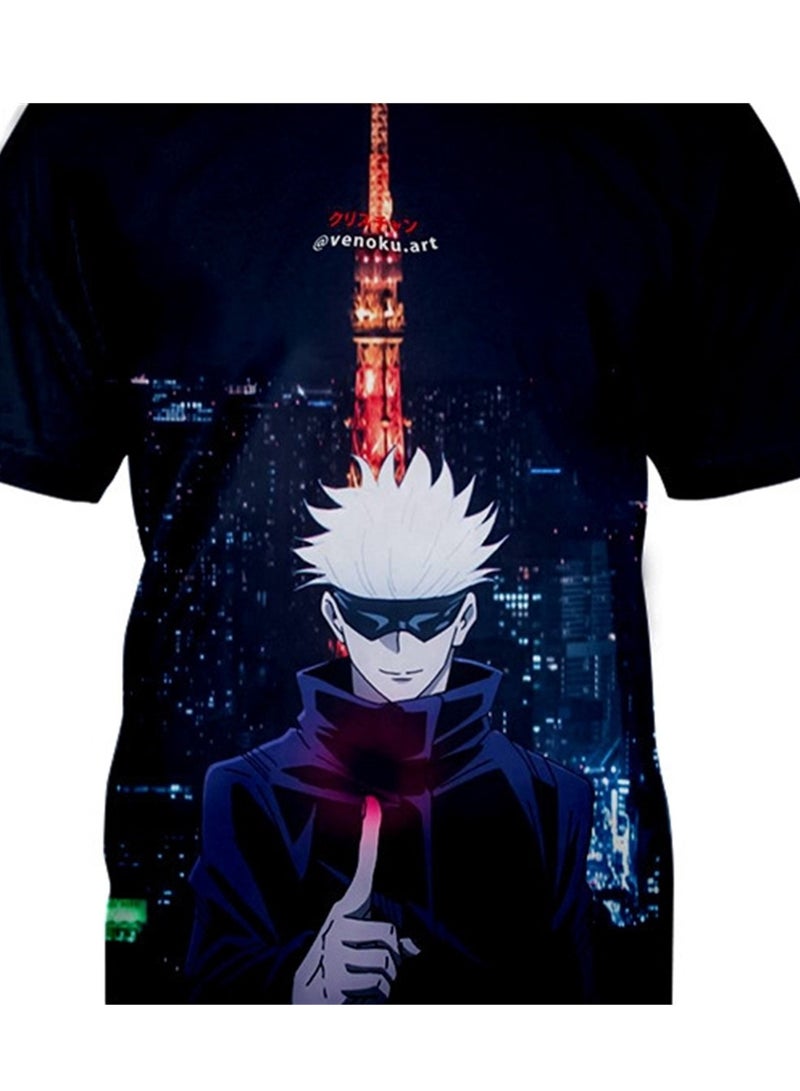 Anime cartoon Jujutsu Kaisen 3D digital printing personalized breathable T-shirt - Image 2