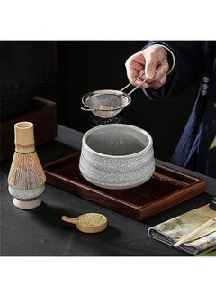 MIXDE Matcha Whisk Set - Bamboo Whisk, Bowl, Scoop, Holder, Tea Sifter - Tea Making Kit in Matte Green  - Image 3