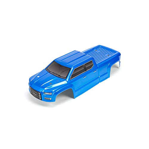 ARRMA 110 Painted and Trimmed Body with Decals Blue Big Rock Crew CAB 4X4 ARA402283 Large - Image 1