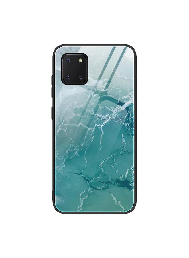 اس-توب جراب لهاتف Samsung Galaxy Note10 Lite / A81 جراب واقٍ زجاجي بنمط رخامي - Image 1