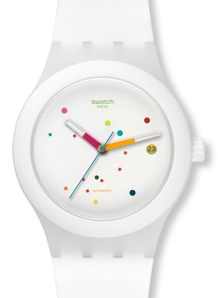 Swatch Unisex Sistem White Quartz Movement Water Resistant Wrist Watch - 41 Mm - Image 1