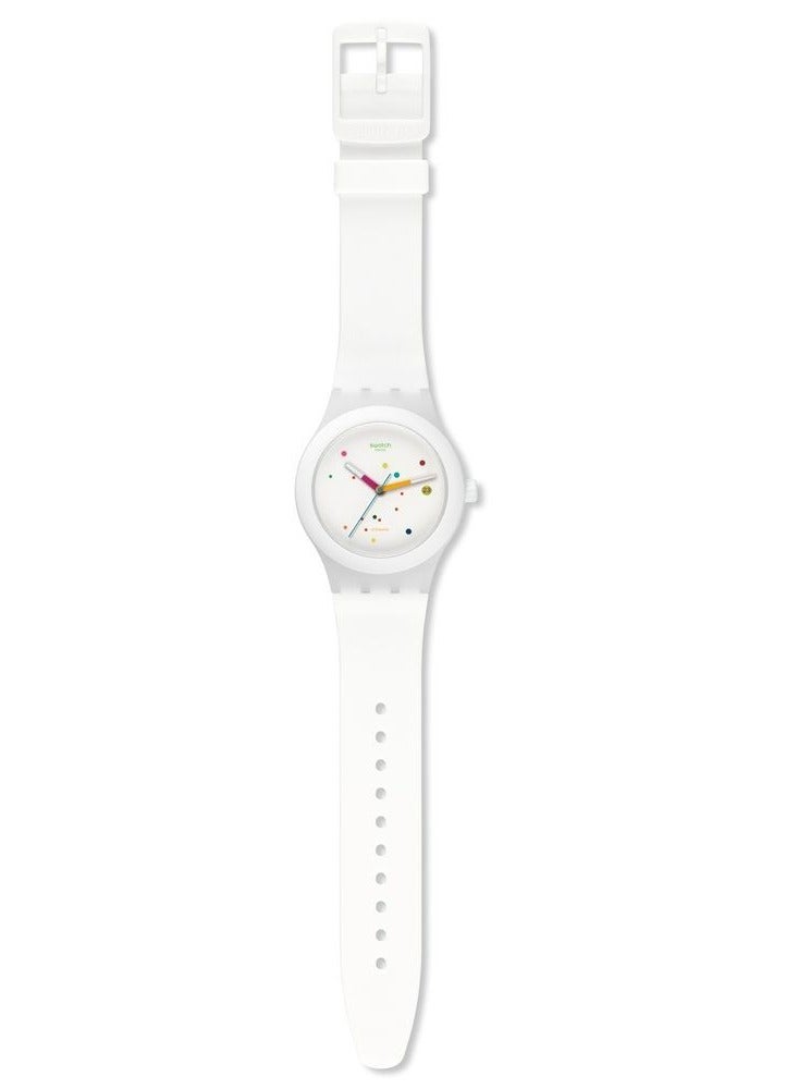 Swatch Unisex Sistem White Quartz Movement Water Resistant Wrist Watch - 41 Mm - Image 2