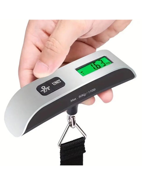 BEXOW Digital Luggage Scale, Portable Handheld Scale with LCD Display, 50kg/110lb Capacity for Travel, Baggage Weighing
