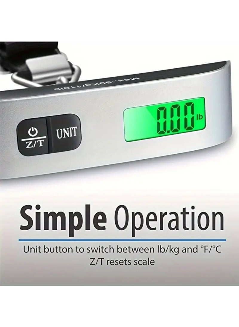 Bexow - BEXOW Digital Luggage Scale, Portable Handheld Scale with LCD Display, 50kg/110lb Capacity for Travel, Baggage Weighing - Image 1