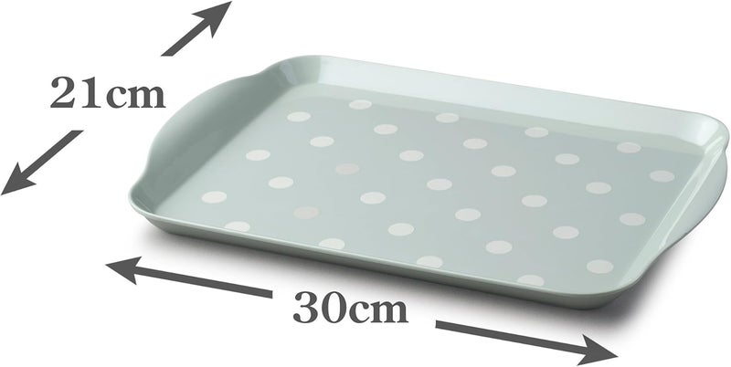 zeal G201G Melamine Dotty Serving Design Tray 30x21cm Sage Green - Image 3