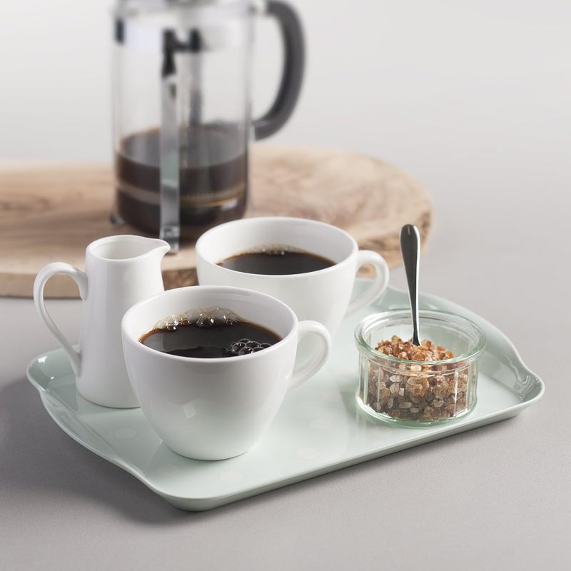 zeal G201G Melamine Dotty Serving Design Tray 30x21cm Sage Green - Image 2