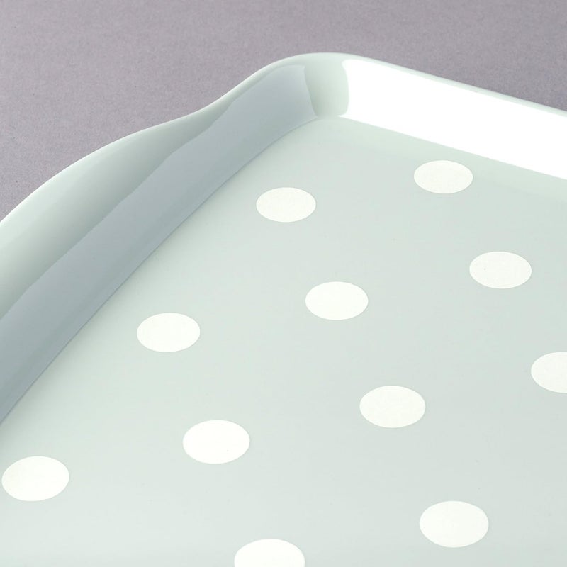 zeal G201G Melamine Dotty Serving Design Tray 30x21cm Sage Green - Image 4