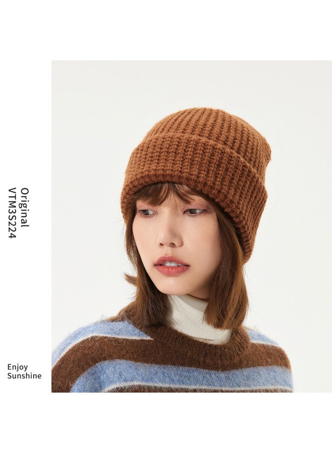 VVC Women's Knit Beanie For Autumn/winter - Fashionable, Versatile, Casual Sports Wool Hat For Warmth - Image 3