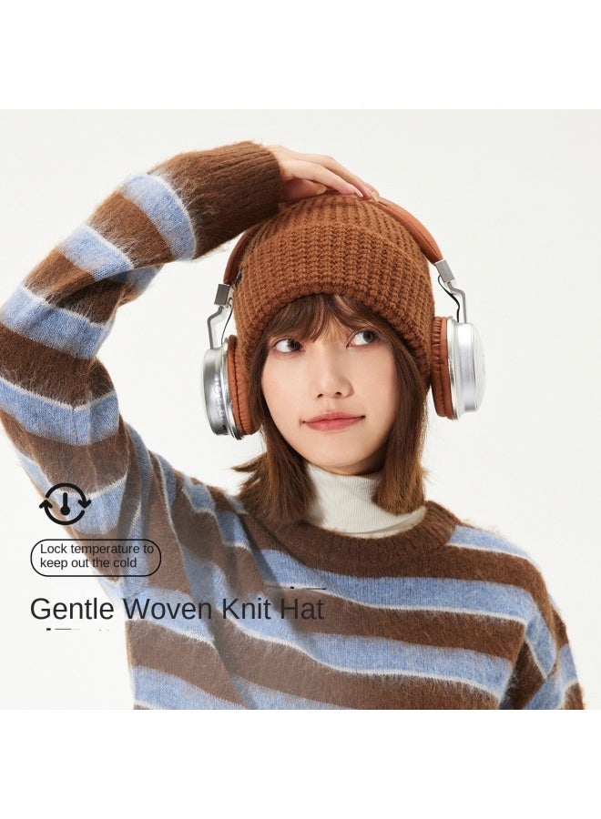 VVC Women's Knit Beanie For Autumn/winter - Fashionable, Versatile, Casual Sports Wool Hat For Warmth - Image 2