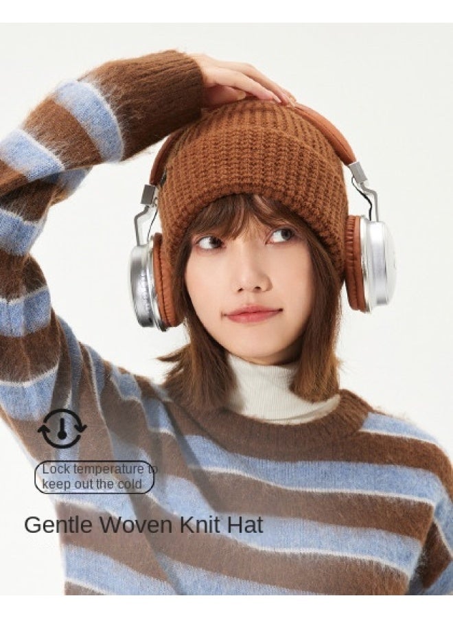 VVC Women's Knit Beanie For Autumn/winter - Fashionable, Versatile, Casual Sports Wool Hat For Warmth - Image 1