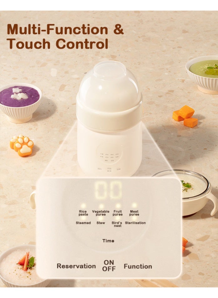 3-in-1 Multi-Functional Baby Food Processor – Steam, Cook & Stir, 316 Stainless Steel, 350ml Capacity, Ultra-Quiet 35dB, Easy to Clean & Store, High-Temperature Disinfection  - Image 3