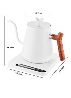 Super ZYouth Smart Electric Gooseneck Kettle 1L 1000W Kettle - with Temperature Indicator and Constant Temperature, 304 Stainless Steel Fast Heating Electric Kettle for Brewing Coffee and Tea, White  - Image 5