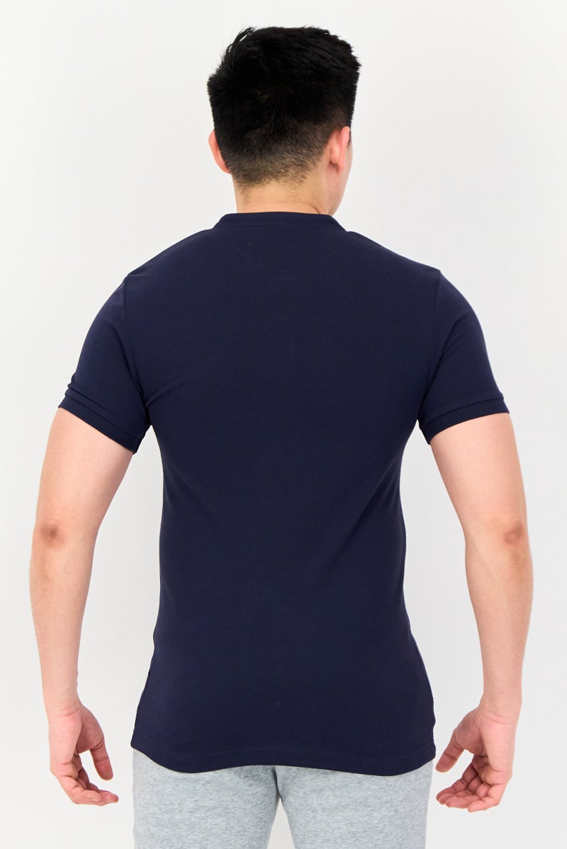 PUMA تي شيرت رياضي للرجال بأكمام قصيرة مناسب في الهواء الطلق، أزرق داكن - Image 4