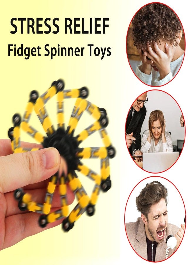 JYXT 4 Pack Transformable Fidget Spinner Fidget Toys Set, Fidget Spinner Transformable,Sensory Fidget Toys Stress Relief and Anti Anxiety Toys for Kids and Adults Gift for Christmas Birthday Party Favor - Image 4