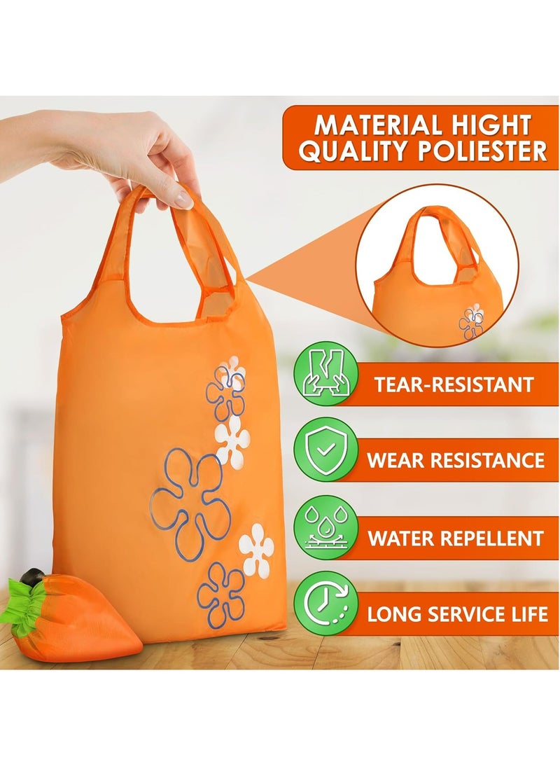 Oasisgalore 5 Pcs Reusable Foldable Grocery Bags With Handles Washable Shopping Tote Bags  - Image 2