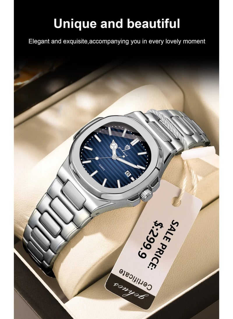 جوهوس ساعة نسائية، سوار من الفولاذ المقاوم للصدأ من أفضل العلامات التجارية، ساعة كوارتز كلاسيكية فاخرة مقاومة للماء ومضيئة، ساعة يد نسائية دائرية أنيقة وعصرية - 31 مم - هدية للأم أو الصديقة - Image 5