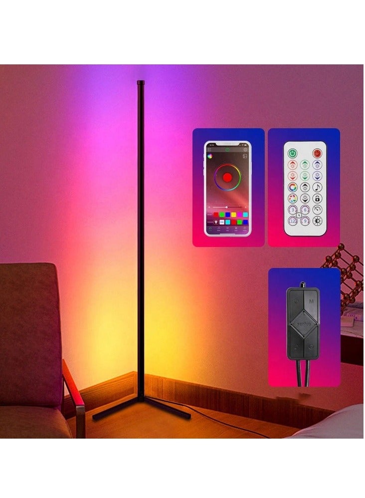 مصباح زاوية LED RGB - إضاءة أرضية متعددة الألوان متدرجة مع جهاز تحكم عن بعد للديكور المنزلي العصري والإضاءة المحيطة - Image 2