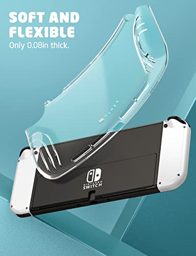 Mumba Case for Nintendo Switch OLED 2021, [Thunderbolt Series] Protective Clear Cover with TPU Grip Compatible with Nintendo New Switch OLED 7 Inch Console and Joy-Con Controller (Clear) - Image 4