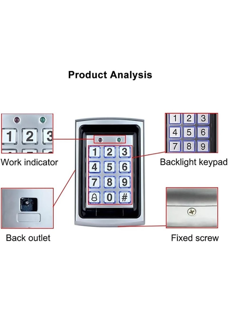 Rubik Door Access Control System Device, RFID 125Khz Card & Pin Code Security Machine  - Image 3