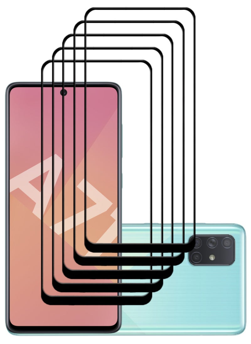 ACLIX 5 Pieces Antistatic ESD Dustproof Premium Quality High Definition Tempered Glass Screen Protector Designed For Samsung Galaxy A71 - Image 1