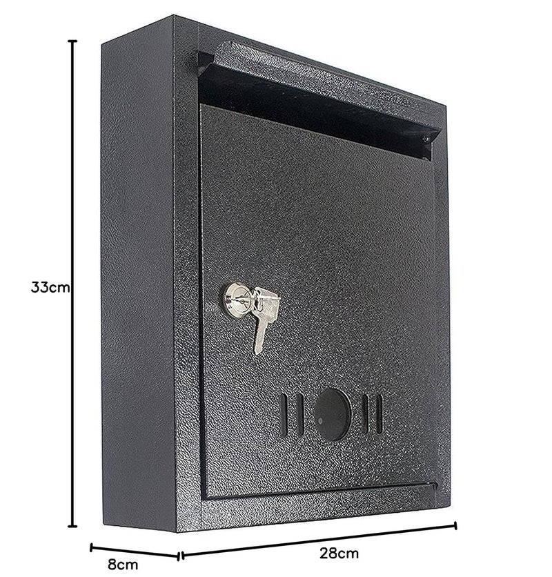 LEPOSE Metal Mailbox/Letter Box (Black, Large) - Image 4