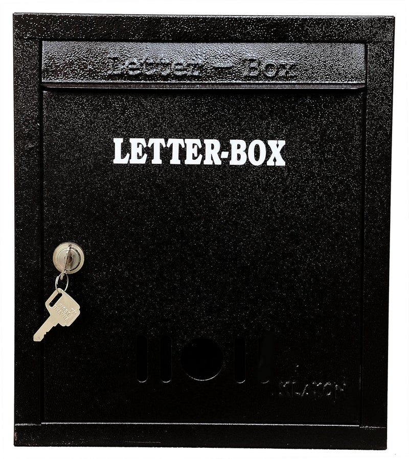 LEPOSE Metal Mailbox/Letter Box (Black, Large) - Image 2