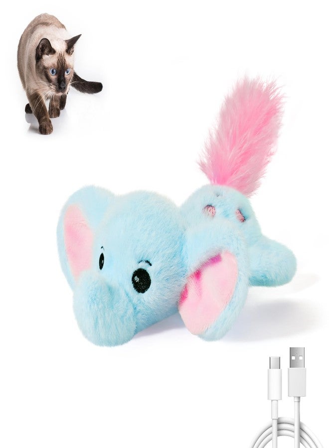 Potaroma Cat Toys Flapping Elephant, Interactive Realistic Kitten Toy Stuffed with Catnip and Crinkle Paper Hangable Design for Bored Indoor Cats 6.3 Inches - Image 1