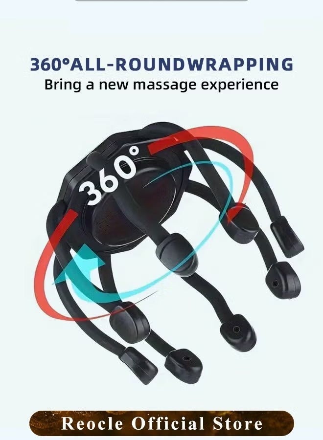 Bukela Electric Scalp Massager Head Massager with 8 Vibrating Contacts & 3 Modes 360 Degree Head Massager Cordless Portable Head Scratcher for Stress Relax - Image 2